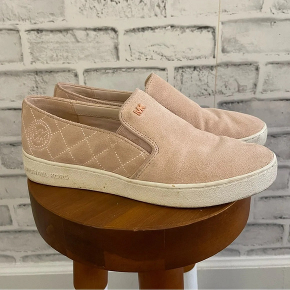 Michael Kors Shoes - Women’s Michael Kors pink leather faux suede slip on loafer 7